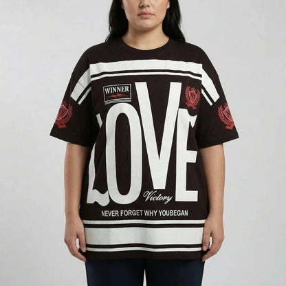 T-shirt oversize à imprimé graphique pour femme 4