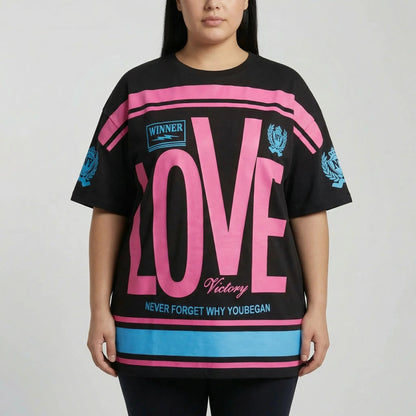 T-shirt oversize à imprimé graphique pour femme 8