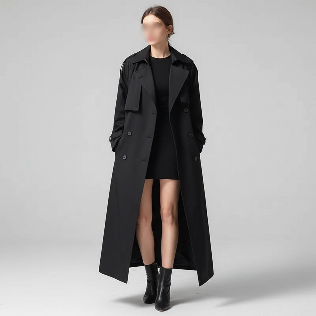 Trench-coat long oversize pour femme 6