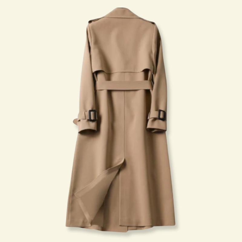 Trench-coat pour femme avec ceinture et boucles 4