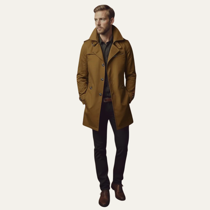 Trench-coat slim fit pour homme avec col cranté 2