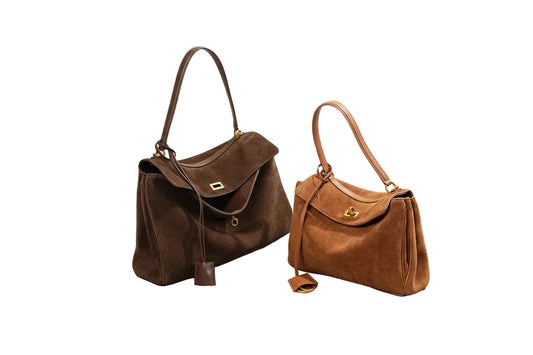 Sac à Main Femme à Bandoulière avec Rabat et Fermoir Pivotant