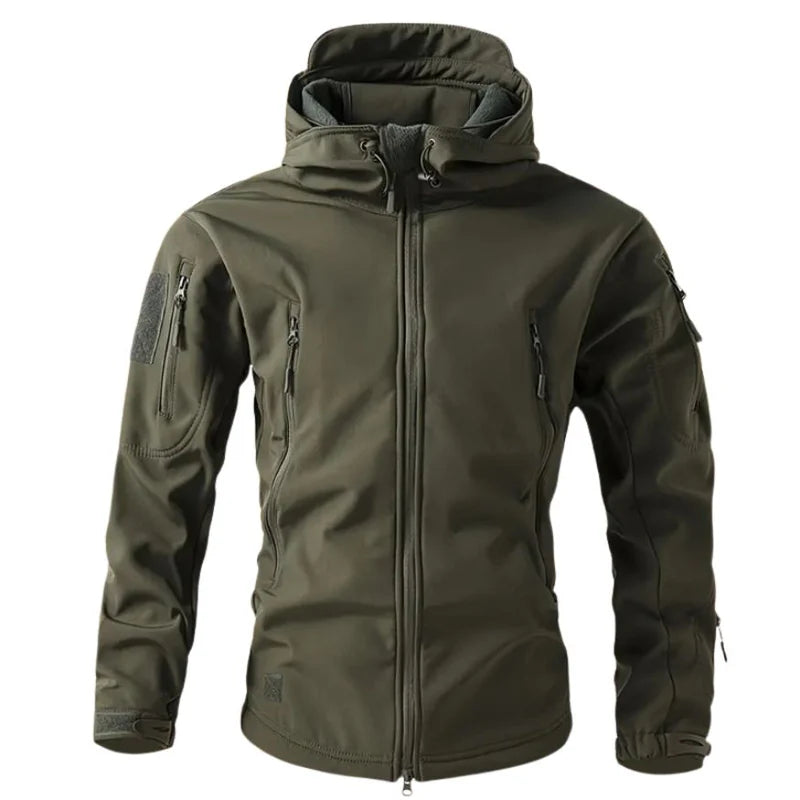 Veste Softshell Homme Imperméable & Capuche Coupe-Vent-Gigié