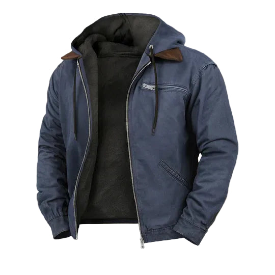Veste Hiver Homme Zippée à Capuche & Doublure Chaude-Gigié