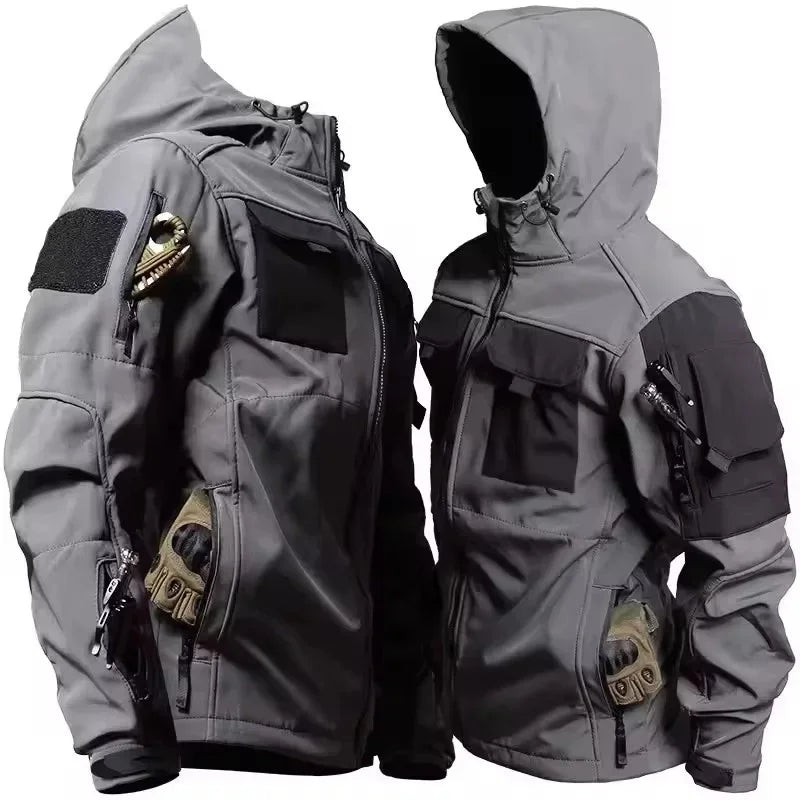 Veste Softshell Homme Zippée À Capuche-Gigié