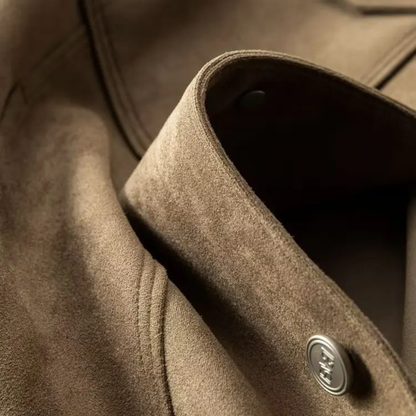 Veste Trucker en suédine pour homme avec fermetures à boutons-pression 4