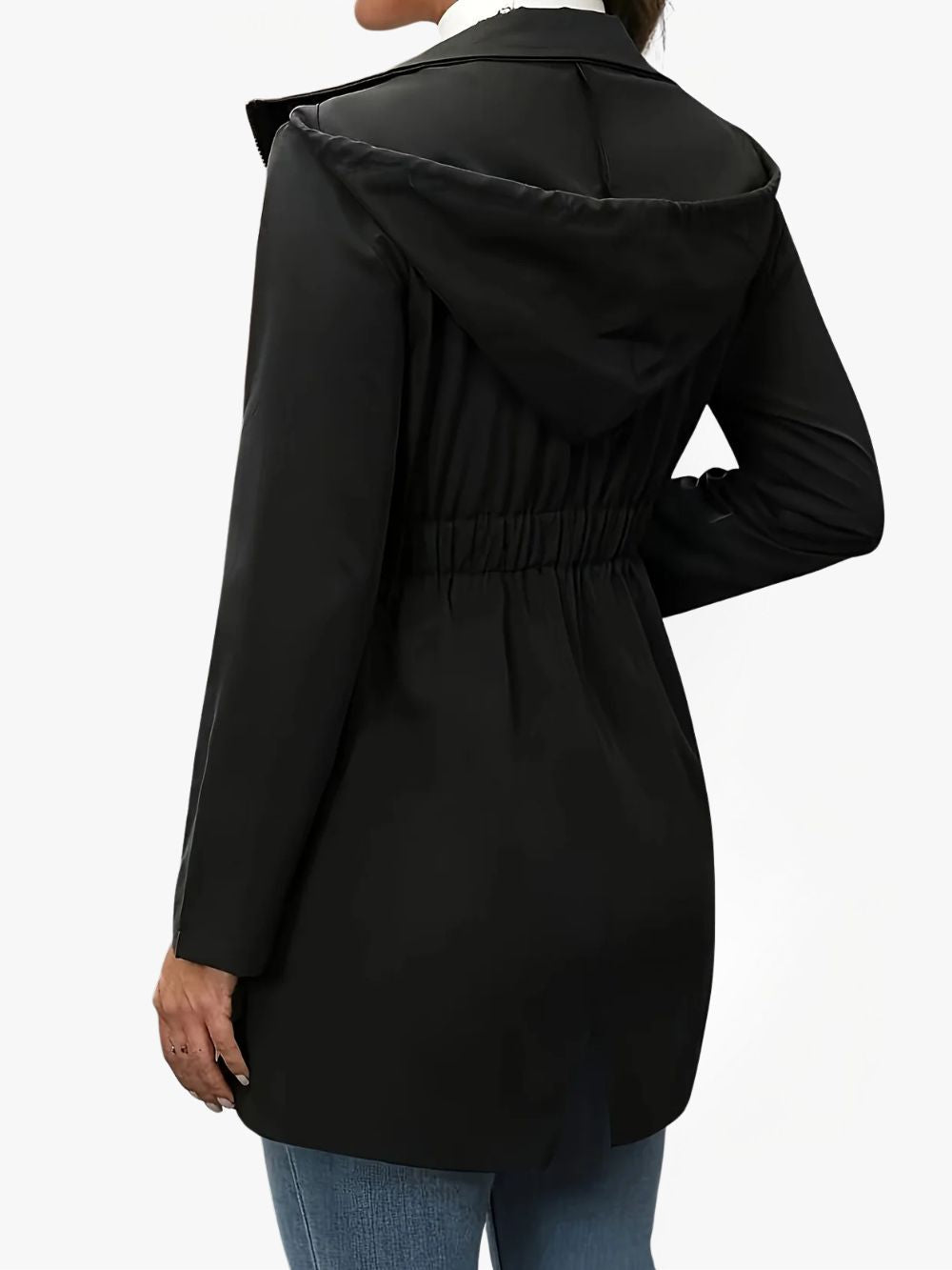 Veste à capuche pour femme avec taille élastiquée 4