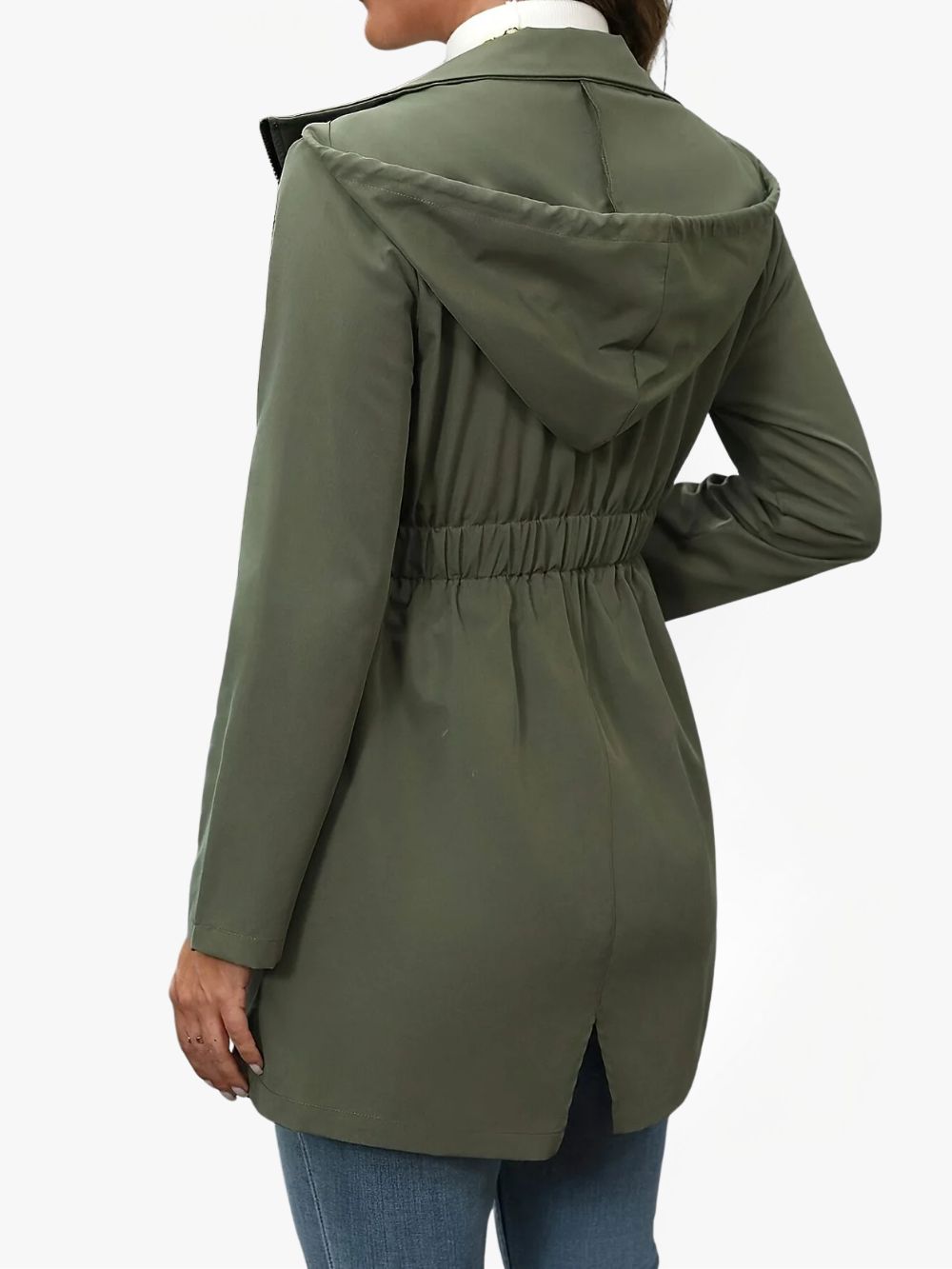 Veste à capuche pour femme avec taille élastiquée 6