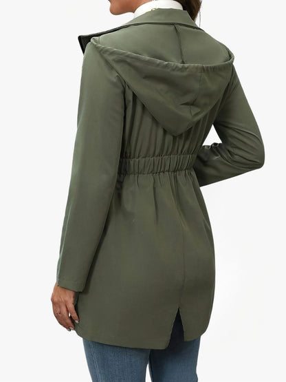 Veste à capuche pour femme avec taille élastiquée 6