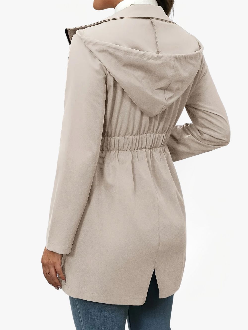 Veste à capuche pour femme avec taille élastiquée 8