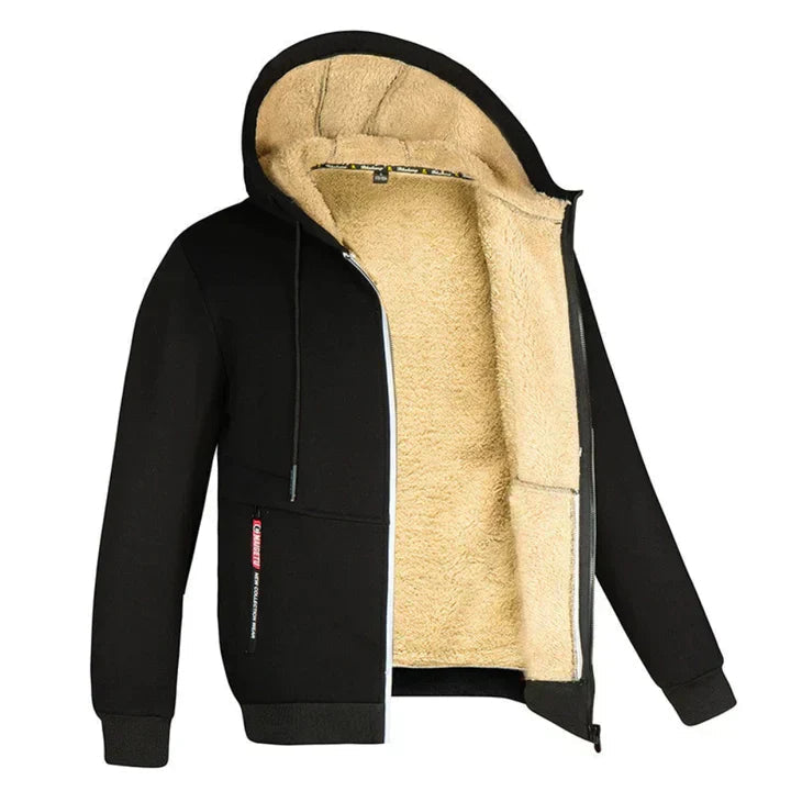 Veste à capuche pour homme avec doublure en peluche 2