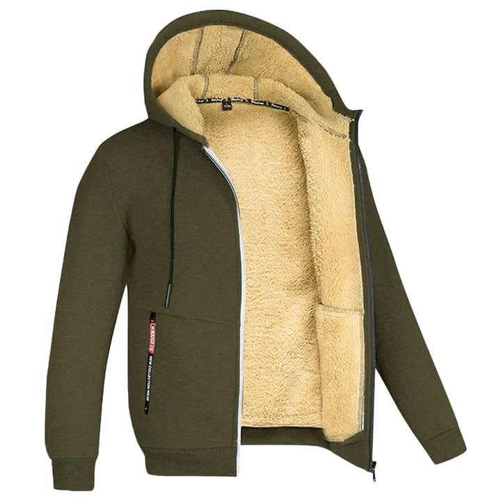 Veste à capuche pour homme avec doublure en peluche 3