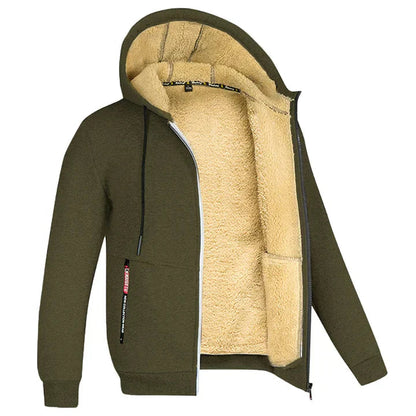 Veste à capuche pour homme avec doublure en peluche 3