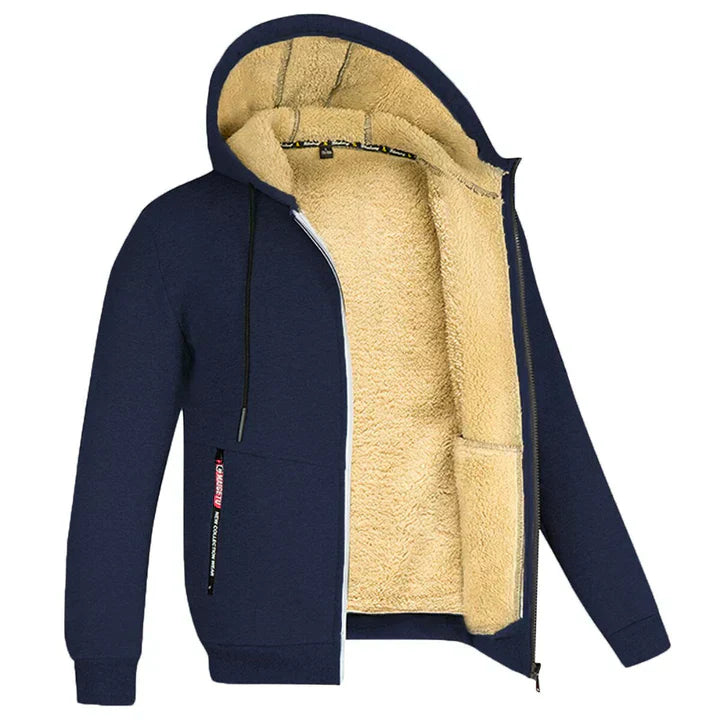 Veste à capuche pour homme avec doublure en peluche 4