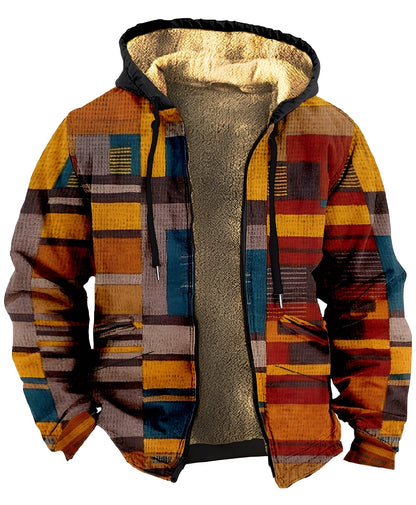 Veste à capuche pour homme avec motif géométrique 2