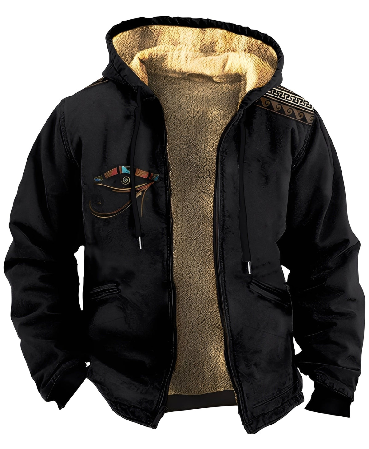 Veste à capuche pour homme avec motif géométrique 3