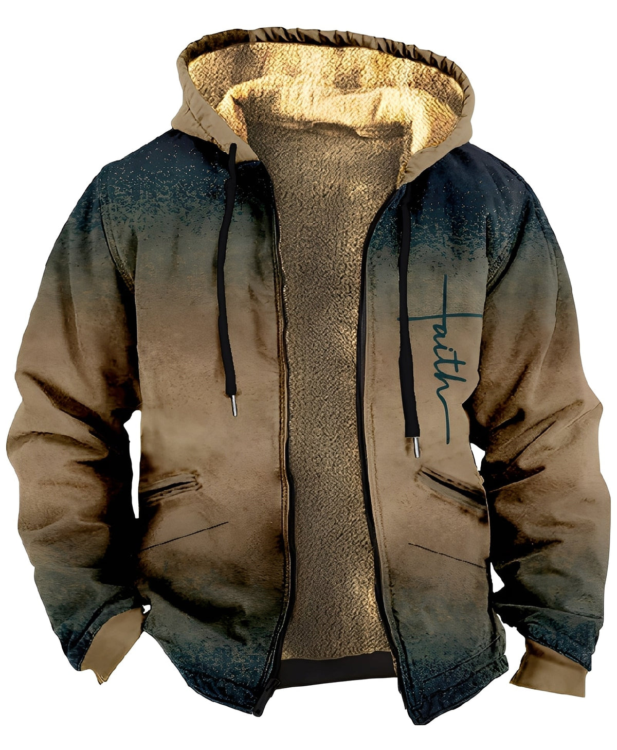 Veste à capuche pour homme avec motif géométrique 7