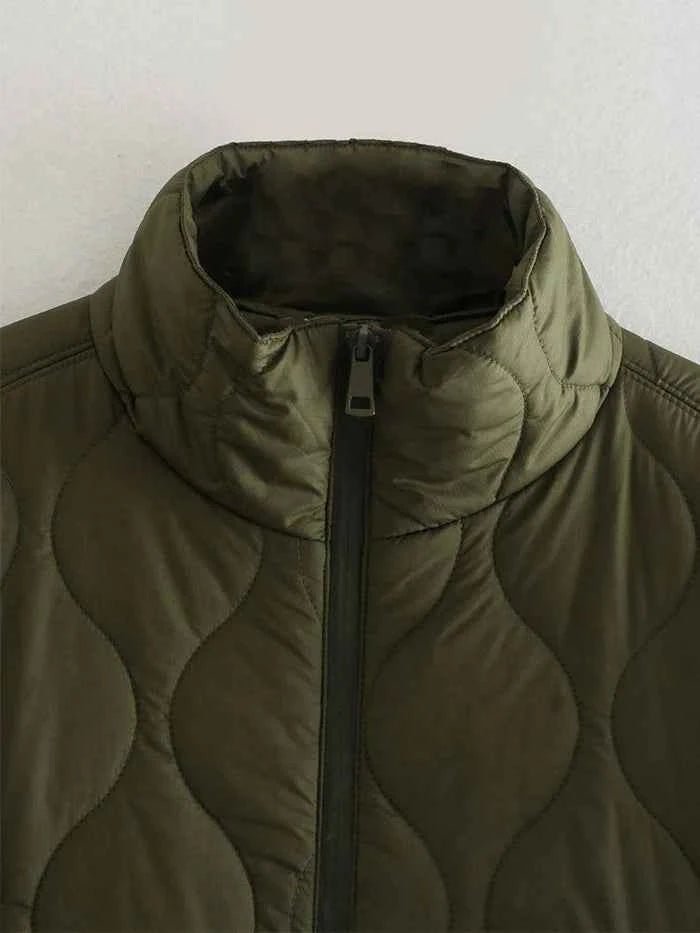 Veste cape matelassée pour femme avec col montant 5