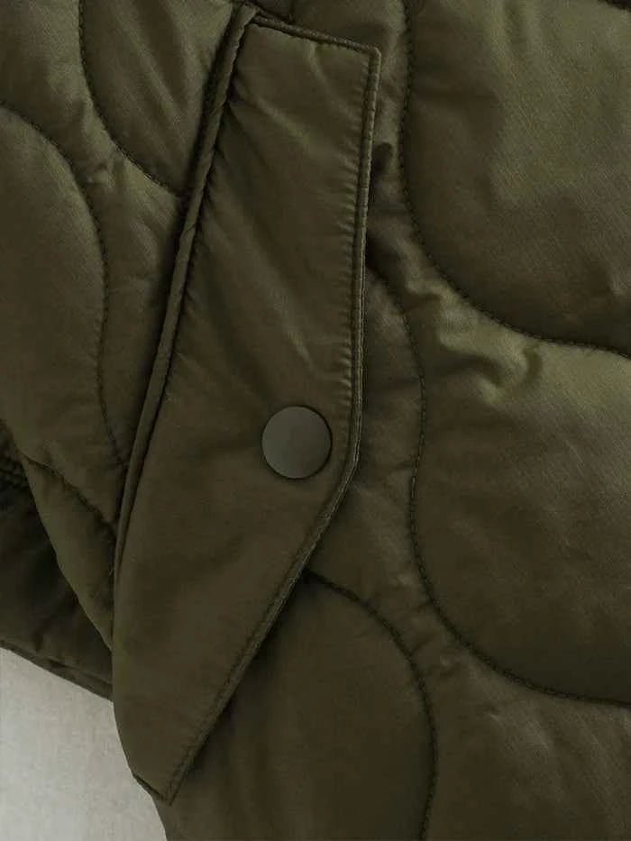 Veste cape matelassée pour femme avec col montant 7