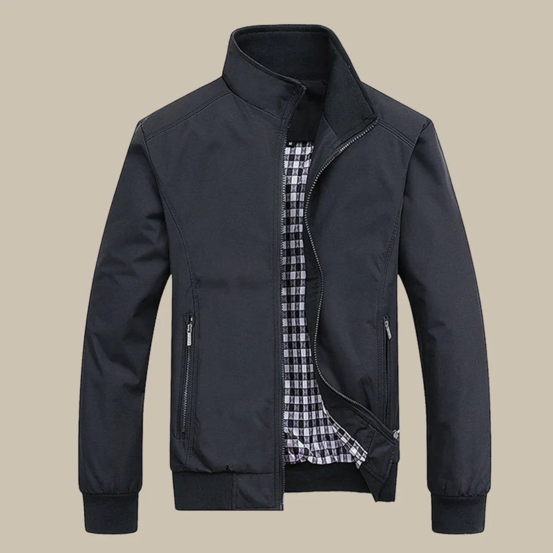 Veste de mi-saison pour homme avec col montant et fermeture éclair 10