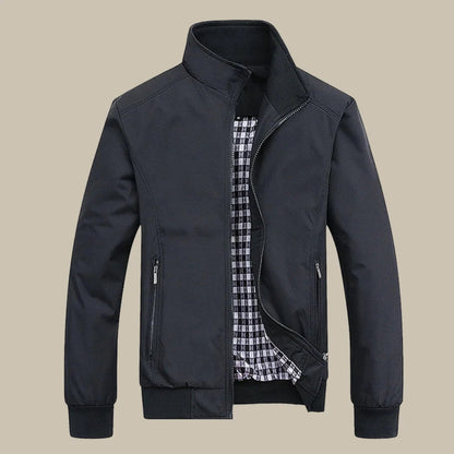 Veste de mi-saison pour homme avec col montant et fermeture éclair 10