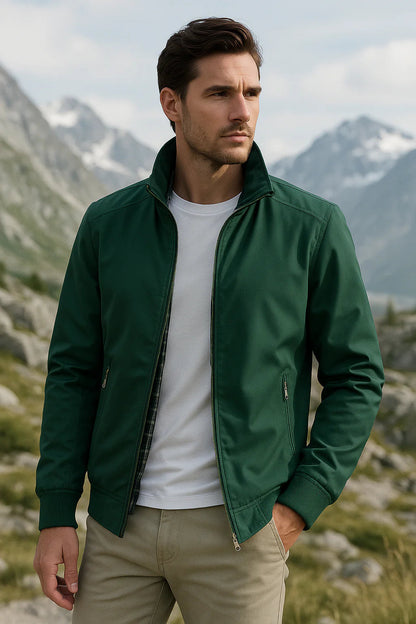 Veste de mi-saison pour homme avec col montant et fermeture éclair 5