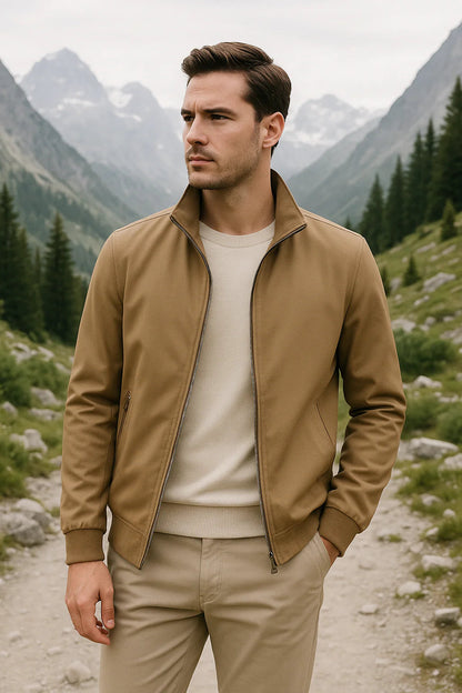 Veste de mi-saison pour homme avec col montant et fermeture éclair 6
