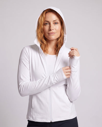 Veste de survêtement zippée à capuche pour femme 10
