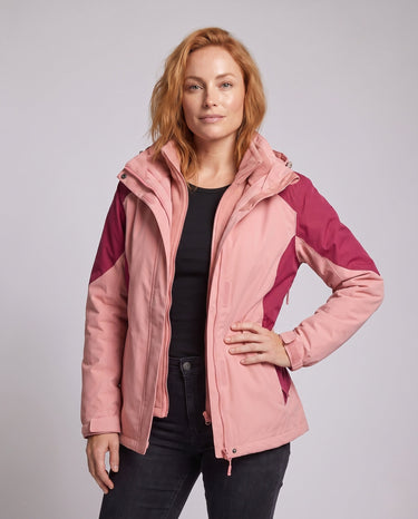 Veste d'extérieur à capuche deux-en-un pour femme 2