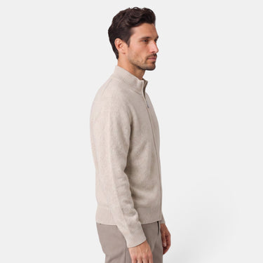 Veste en maille zippée à col montant pour homme 2
