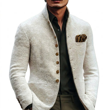 Veste homme à col mao texturé 2