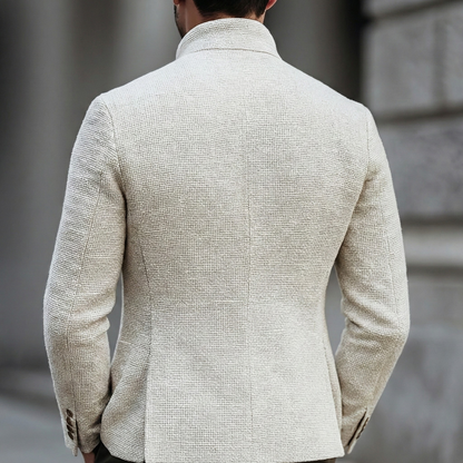 Veste homme à col mao texturé 4