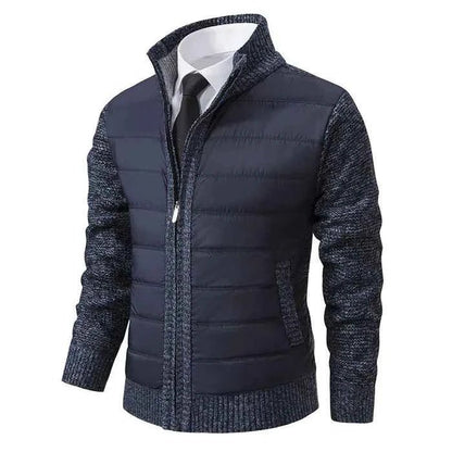 Veste hybride homme en maille et matelassée 2