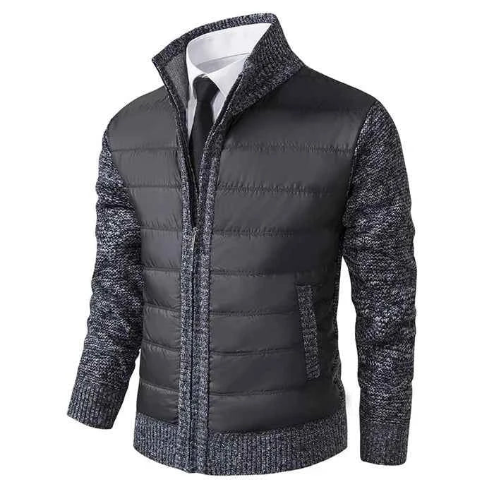 Veste hybride homme en maille et matelassée 4