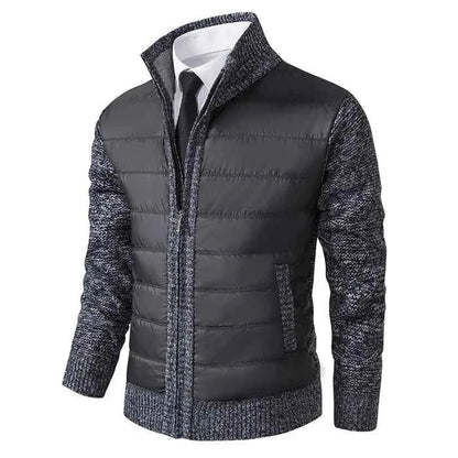 Veste hybride homme en maille et matelassée 4