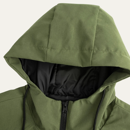 Veste longue à capuche pour homme avec cordon de serrage et fermeture éclair 7