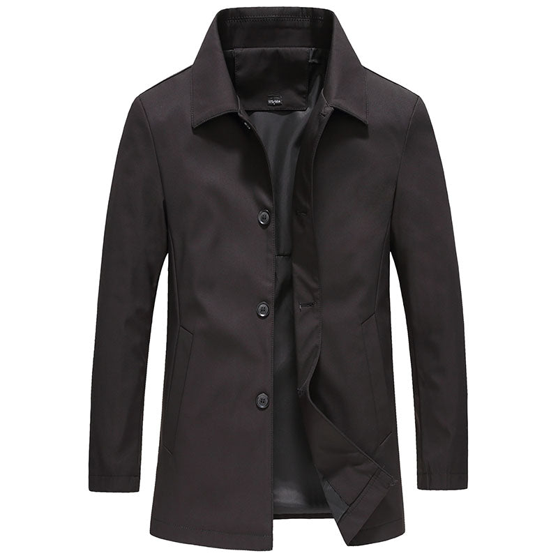 Veste longue boutonnée pour homme 3