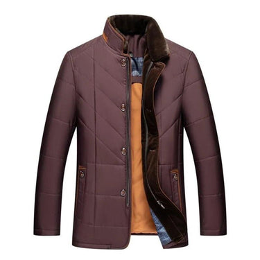 Veste matelassée pour homme avec col en fausse fourrure et fermeture à boutons 2