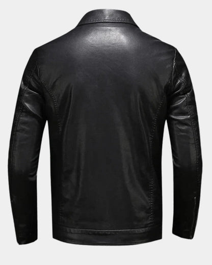 Veste pour homme en similicuir avec poches à rabat 4