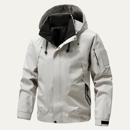 Veste utilitaire à capuche pour homme avec doublure contrastante 11