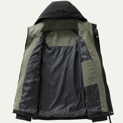 Veste utilitaire à capuche pour homme avec doublure contrastante 6