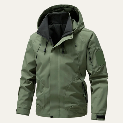 Veste utilitaire à capuche pour homme avec doublure contrastante 7