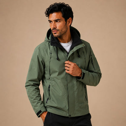 Veste utilitaire à capuche pour homme avec doublure contrastante 8