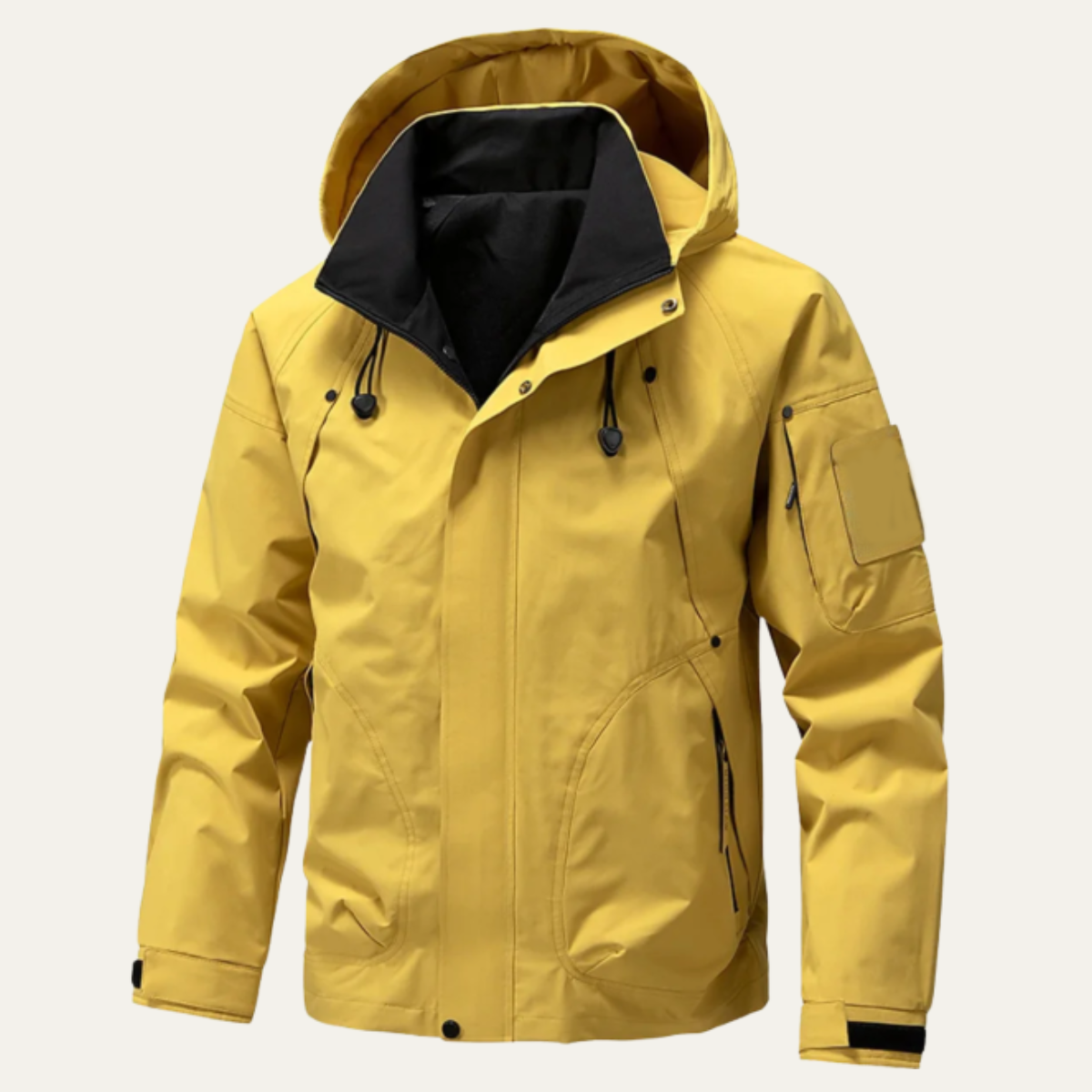 Veste utilitaire à capuche pour homme avec doublure contrastante 9