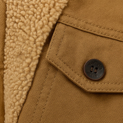 Veste utilitaire pour homme doublée en polaire avec fermeture à boutons 3