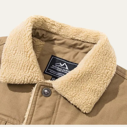 Veste utilitaire pour homme doublée en polaire avec fermeture à boutons 4