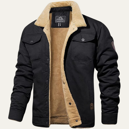 Veste utilitaire pour homme doublée en polaire avec fermeture à boutons 5
