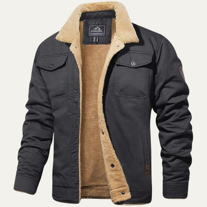 Veste utilitaire pour homme doublée en polaire avec fermeture à boutons 7