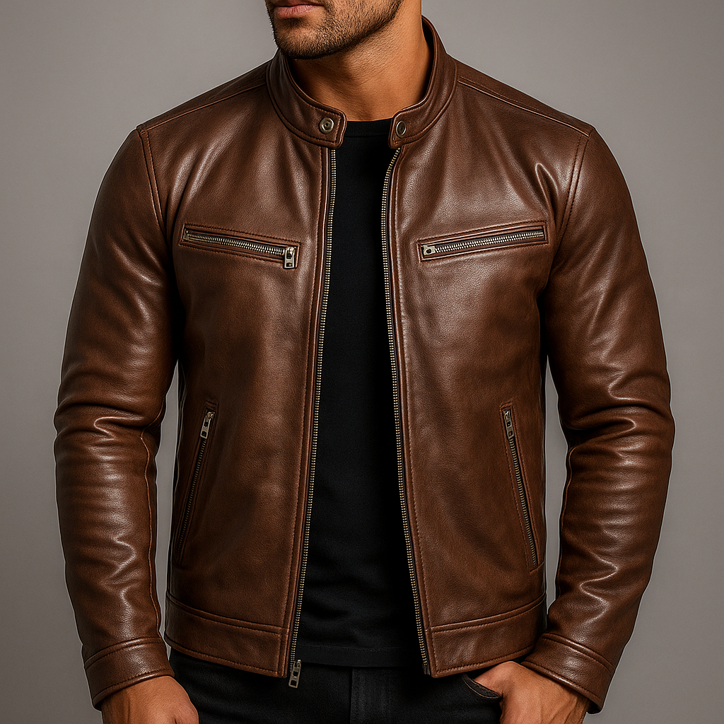Veste zippée pour homme à col montant 5