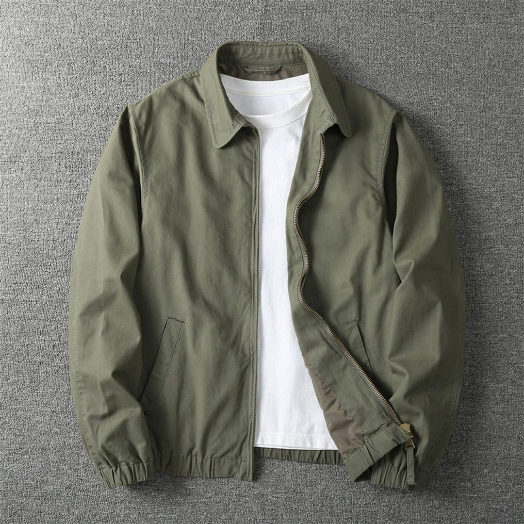 Veste zippée pour homme à col pointu 2
